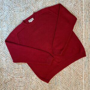 VINTAGE St John's Bay Red Cotton Sweater Womens Size XL Classic